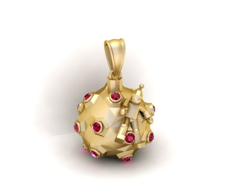 Model 3D człowieka z wisiorkiem astronauty do druku Model do druku 3D