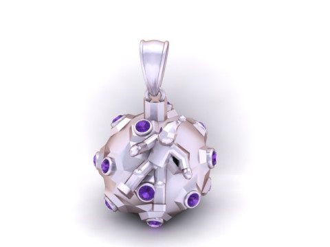 Hombre con colgante de astronauta modelo imprimible en 3D Modelo de impresión 3D