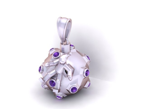 Hombre con colgante de astronauta modelo imprimible en 3D Modelo de impresión 3D