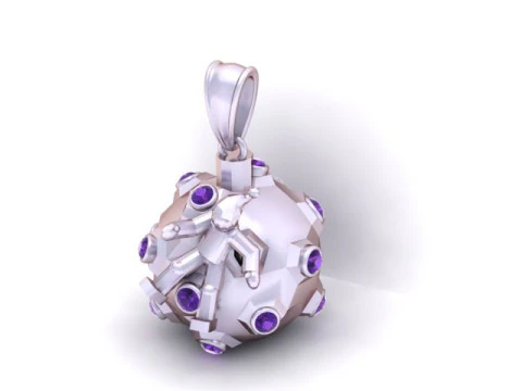 Man with Astronaut Pendant 3D Printable Model 3D Print Model