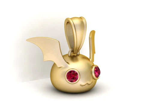 Golden Bat Pendant 3D Printable Model 3D Print Model
