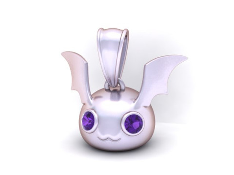 Model Cetak 3D Liontin Kelelawar Emas Model Cetak 3D