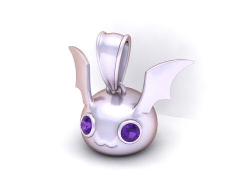 Model Cetak 3D Liontin Kelelawar Emas Model Cetak 3D