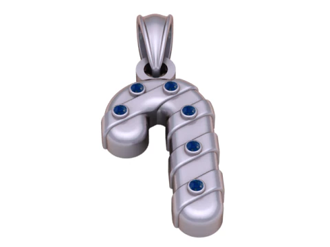 Candy Cane Pendant 3D Printable Model 3D Print Model