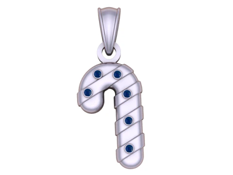 Candy Cane Pendant 3D Printable Model 3D Print Model