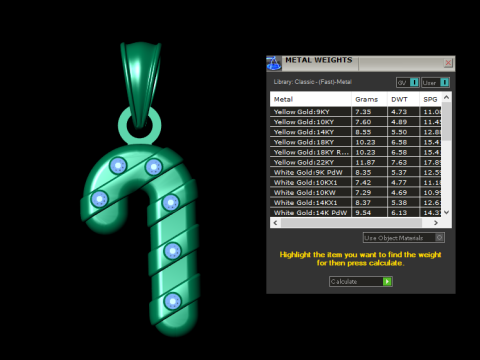 Zuckerstangen-Anhänger 3D-druckbares Modell 3D Druckmodell