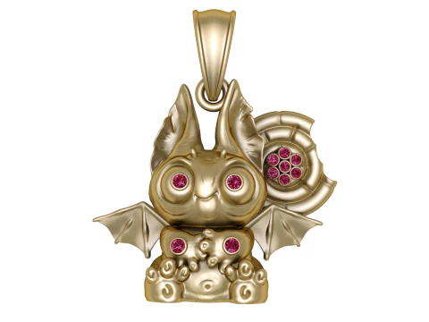 かわいいコウモリの生き物ペンダント 3D 印刷可能モデル 3Dプリントモデル