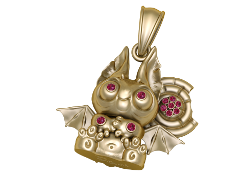 Cute Bat Creature Pendant 3D Printable Model 3D Print Model