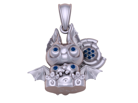 Cute Bat Creature Pendant 3D Printable Model 3D Print Model