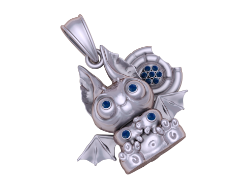 Cute Bat Creature Pendant 3D Printable Model 3D Print Model