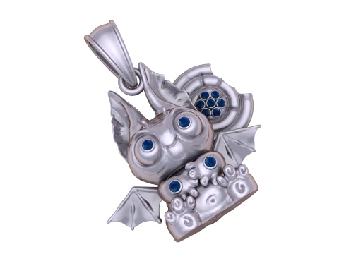 Cute Bat Creature Pendant 3D Printable Model 3D Print Model