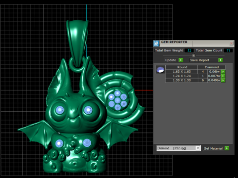 Cute Bat Creature Pendant 3D Printable Model 3D Print Model