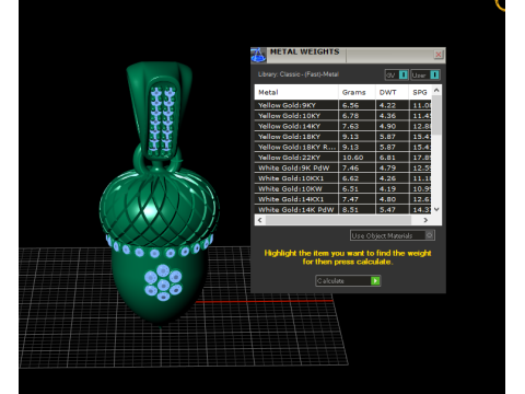 Golden Acorn Pendant 3D Printable Model 3D Print Model