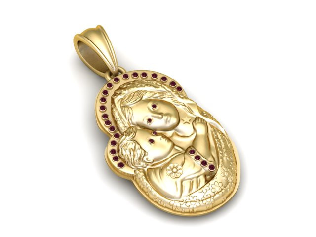 Mother and Baby Pendant 3D Printable Model 3D Print Model .c4d .max .obj .3ds .fbx .stl .blend 