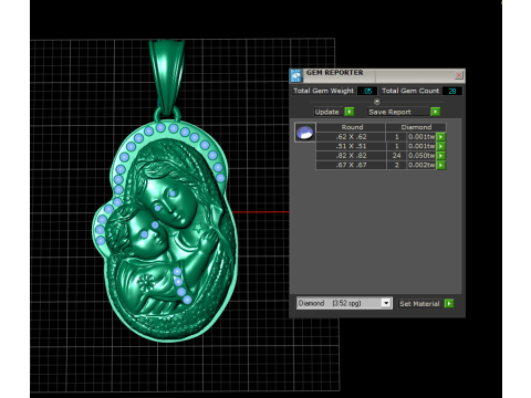Mother and Baby Pendant 3D Printable Model 3D Print Model