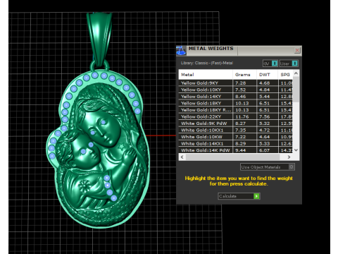 Mother and Baby Pendant 3D Printable Model 3D Print Model