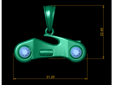 Modern Bicycle Pendant 3D Printable Model 3D Print Model