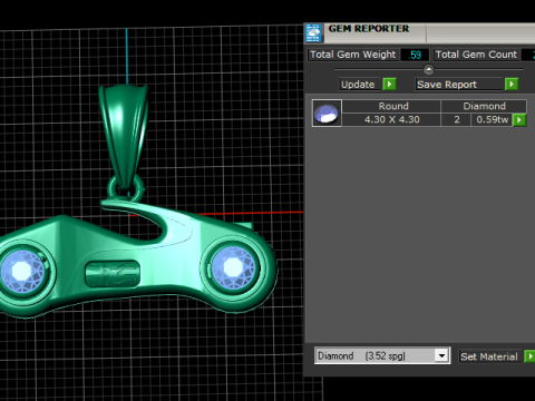 Modern Bicycle Pendant 3D Printable Model 3D Print Model