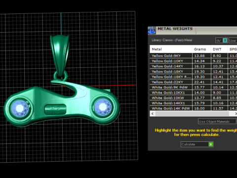 Modern Bicycle Pendant 3D Printable Model 3D Print Model