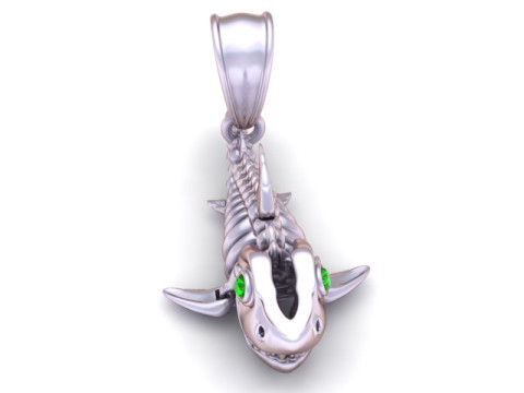 Skeletvis hanger 3D printbaar model 3D printmodel