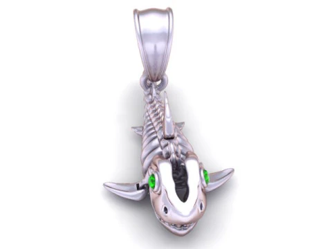 Skeleton Fish Pendant 3D Printable Model 3D Print Model