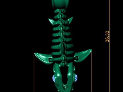 Skeleton Fish Pendant 3D Printable Model 3D Print Model