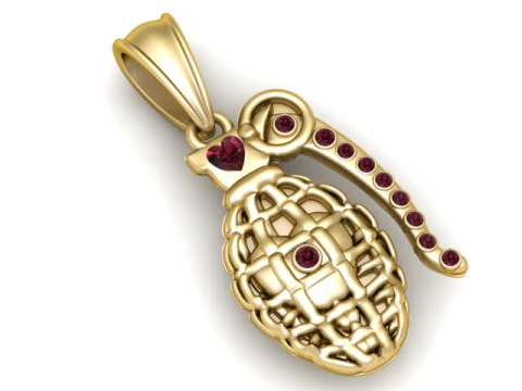 高級爆弾ペンダント 3D 印刷可能モデル 3Dプリントモデル