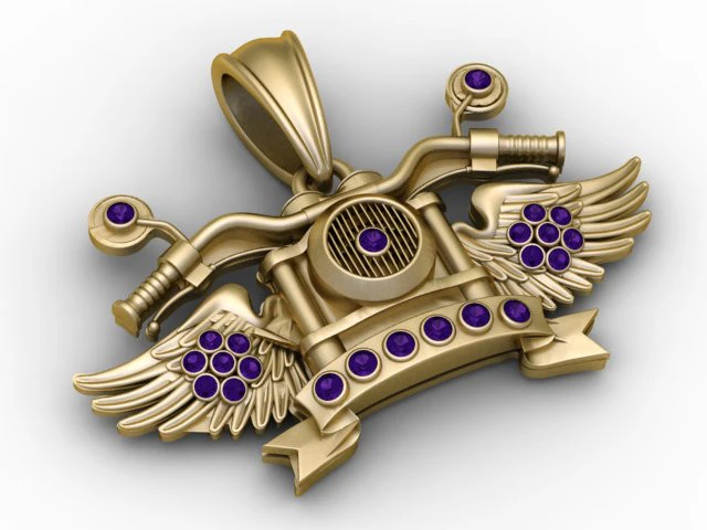 Winged Rider Pendant 3D Printable Jewelry Model 3D Print Model .c4d .max .obj .3ds .fbx .stl .blend 