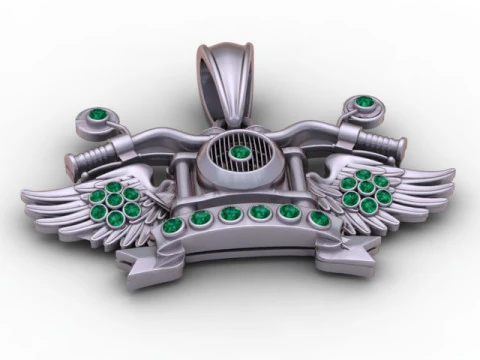 Winged Rider Pendant 3D Printable Jewelry Model 3D Print Model