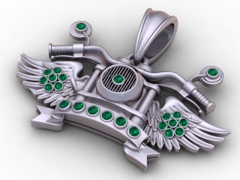 Winged Rider Pendant 3D Printable Jewelry Model 3D Print Model
