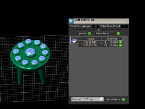 Edelstein-Ritual-Ständer-Anhänger, 3D-druckbares Modell 3D Druckmodell