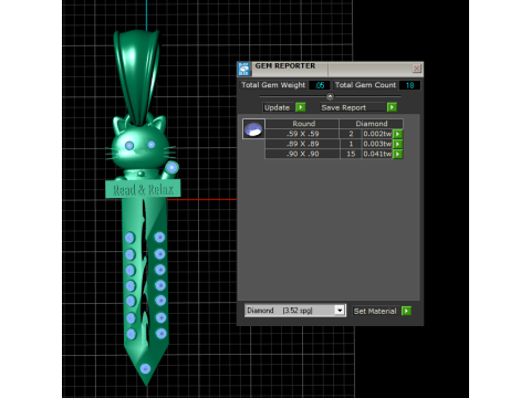 Liontin Pedang Kucing Lucu Model Cetak 3d Model Cetak 3D