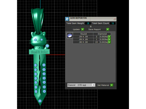 Cute Cat Sword Pendant 3d Printable Model 3D Print Model
