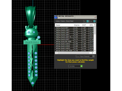 Cute Cat Sword Pendant 3d Printable Model 3D Print Model