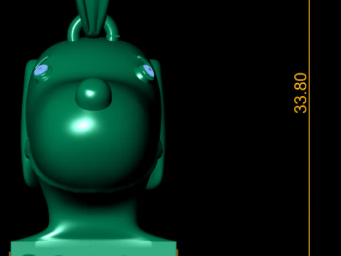 Dog Face Pendant 3D Printable Model 3D Print Model