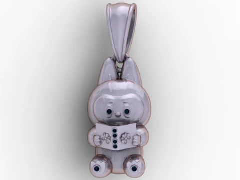 Heart Bunny Pendant 3D Printable Model 3D Print Model