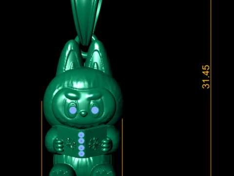 Heart Bunny Pendant 3D Printable Model 3D Print Model