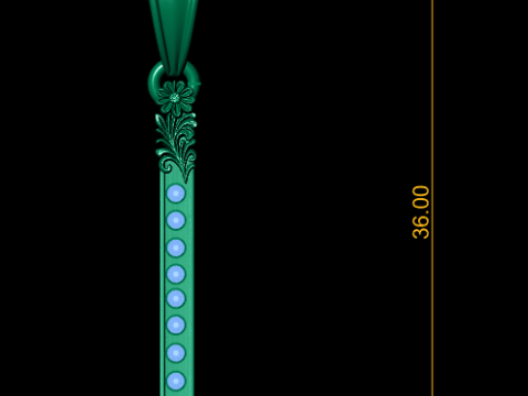 フラワースティックペンダント 3D 印刷可能モデル 3Dプリントモデル