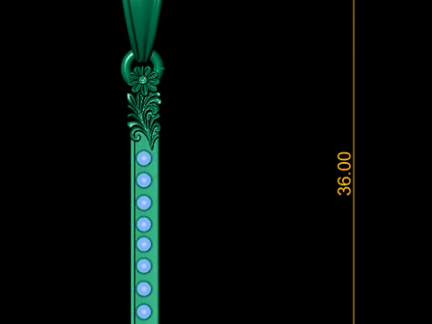 Flower Stick Pendant 3D Printable Model 3D Print Model