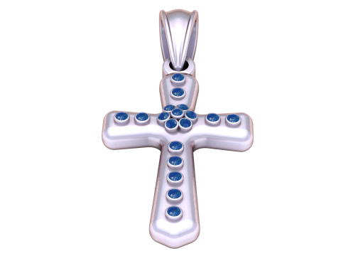 크로스 펜던트 3D 인쇄 가능 모델 3D 프린트 모델