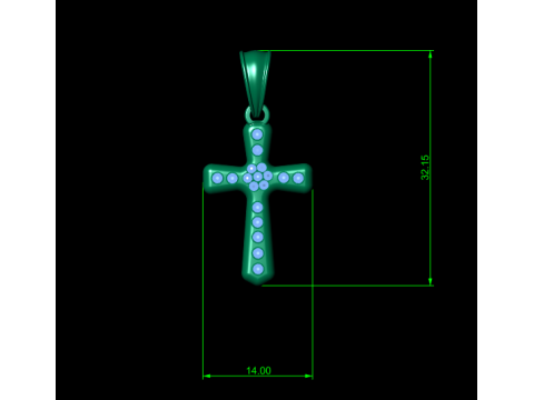 크로스 펜던트 3D 인쇄 가능 모델 3D 프린트 모델