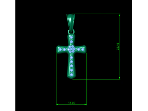 Cross Pendant 3D Printable Model 3D Print Model