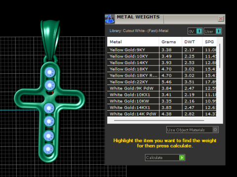 रूबी पेंडेंट 3डी प्रिंट करने योग्य मॉडल के साथ गोल्डन क्रॉस 3D प्रिंट मॉडल