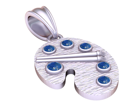 Golden Paint Box Pendant 3D Printable Model 3D Print Model