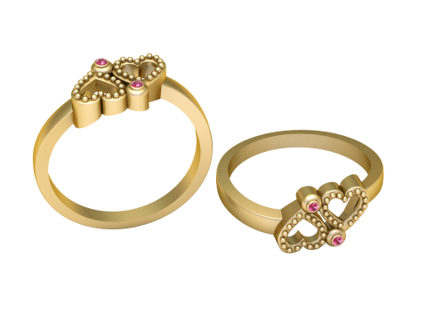 Model Cetak 3D Cincin Emas Sederhana Model Cetak 3D