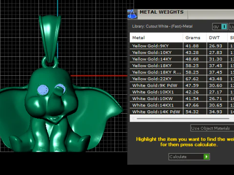 Cute Baby Elephant Pendant 3D Printable Model 3D Print Model