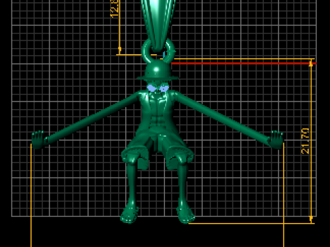 腕の漫画のキャラクターペンダント 3D 印刷可能モデル 3Dプリントモデル