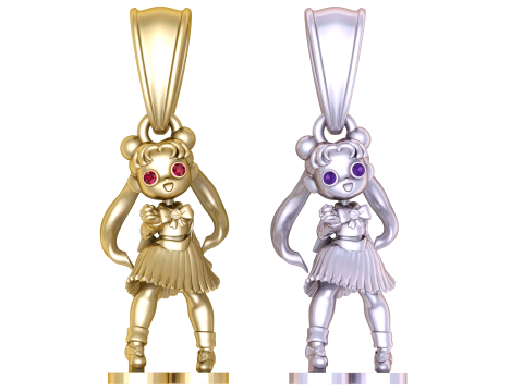 미키 마우스 인형 펜던트 3D 인쇄 가능한 모델 3D 프린트 모델