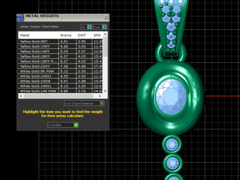 3D Printable Elegant Pendant with Emerald Stones 3D Print Model