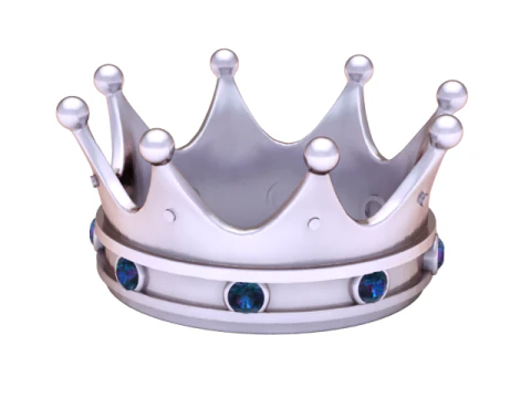 3D Printable Regal Crown Ring with Ruby Stones 3D Print Model